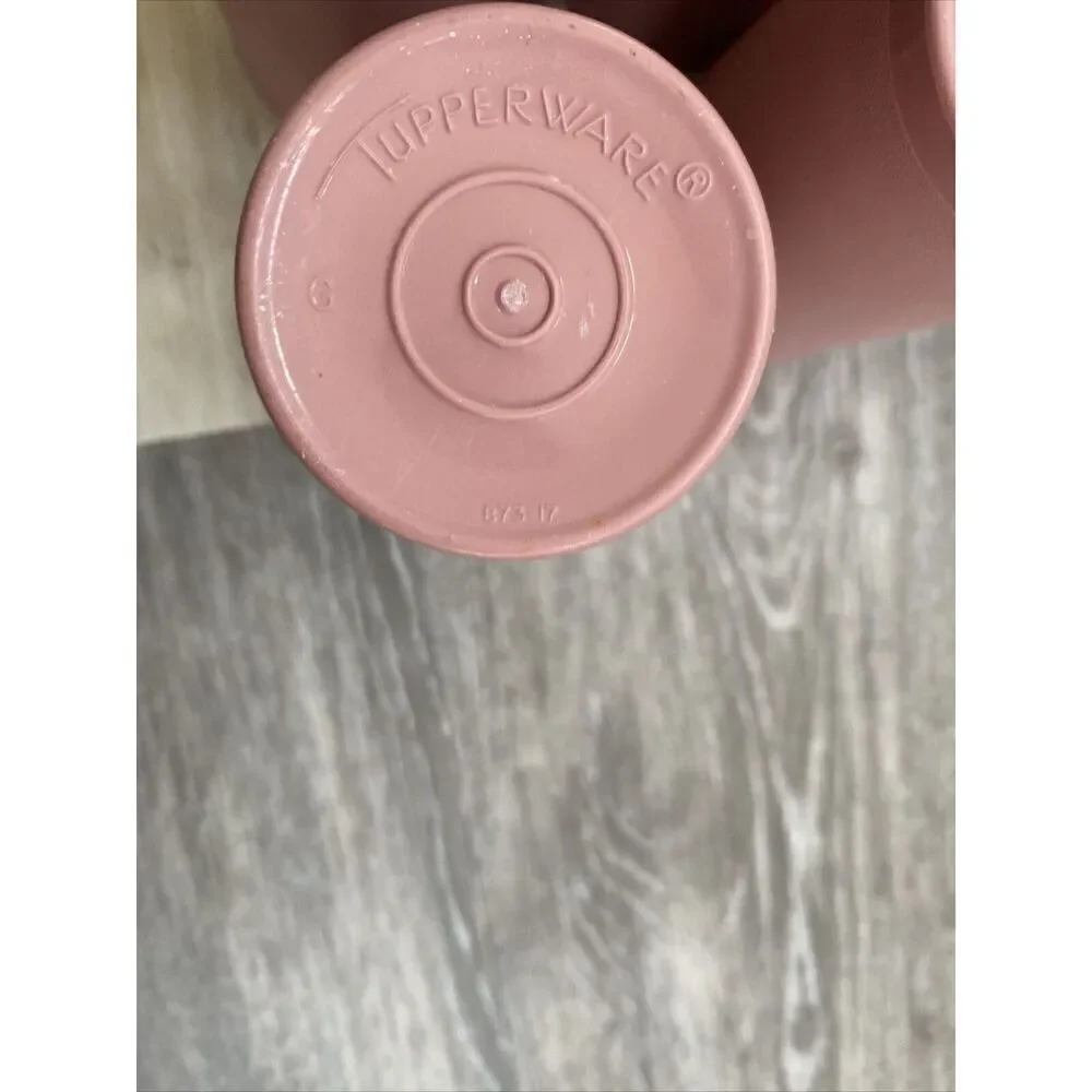 Vintage Set of 6 Tupperware 12 oz Tumblers 873 15 Pink